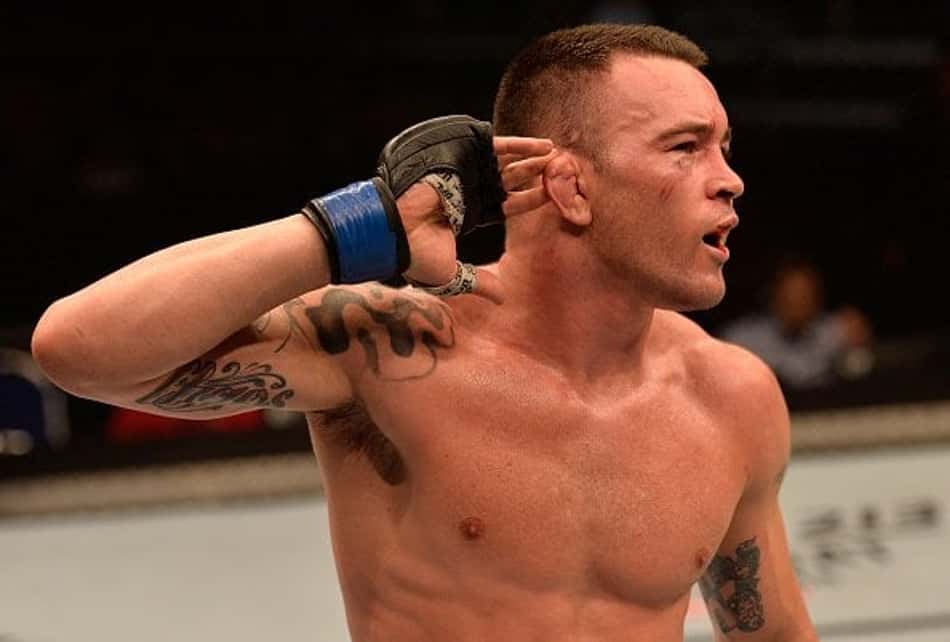 O polêmico lutador americano Colby Covington provoca a torcida