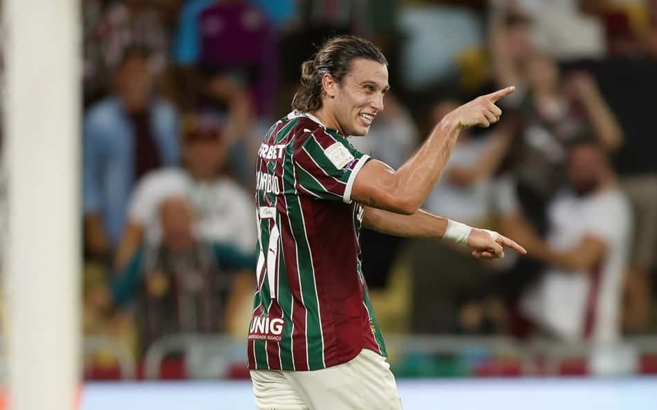 Canobbio comemora gol em Fluminense x São Paulo no Maracanã (Foto: Marcelo Gonçalves / Fluminense FC)