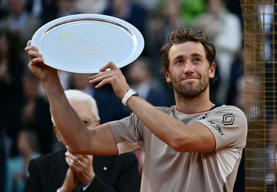 Casper Ruud é vice em ATP de Roma (Foto: Filippo MONTEFORTE / AFP)