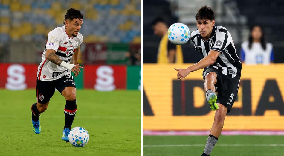 Artur, do São Paulo, e Ferraresi, do Botafogo (Fotos: Rubens Chiri/São Paulo e Vítor Silva/Botafogo)