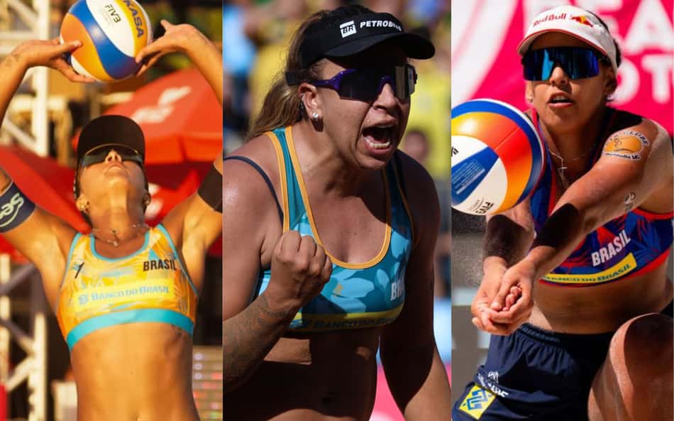 Thâmela, Rebecca e Duda fazem parte das melhores duplas do mundo no vôlei de praia