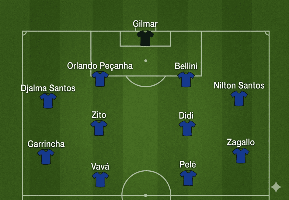 Escalação do Brasil na final da Copa do Mundo de 1958