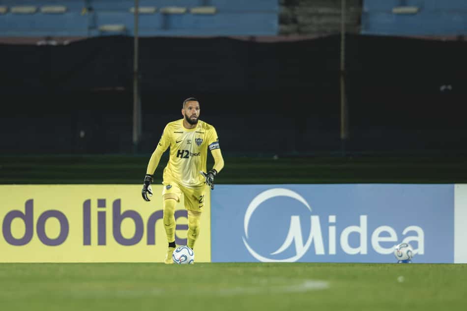 Éverson em Juventud x Atlético (Foto: Pedro Souza / Atlético)