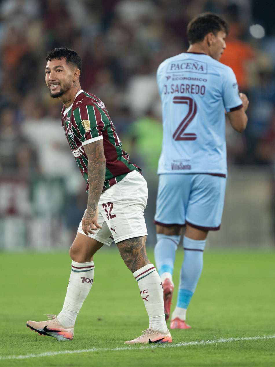 Lucho Acosta durante Fluminense e Bolívar na Libertadores