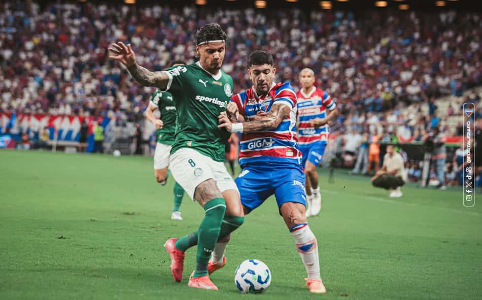 Partida entre Fortaleza e Palmeiras, pelo Brasileirão 2025 (Foto: Mateus Lotif/Fortaleza EC)