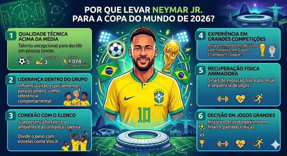 Os 6 motivos para levar Neymar à Copa do Mundo (Foto: Gemini)