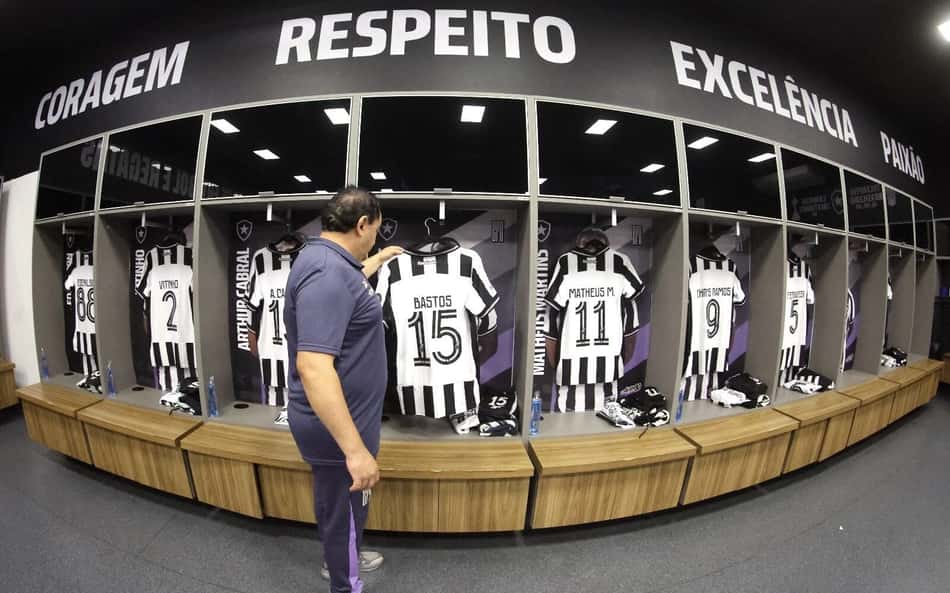 Vestiário do Botafogo no Nilton Santos (Foto: Vítor Santos/Botafogo)