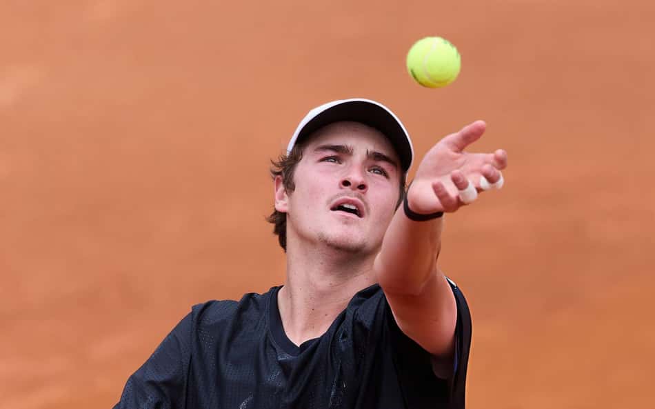 João Fonseca em treino no Masters 1000 de Roma (Foto: Emmanuele Ciancaglini/Divulgação)