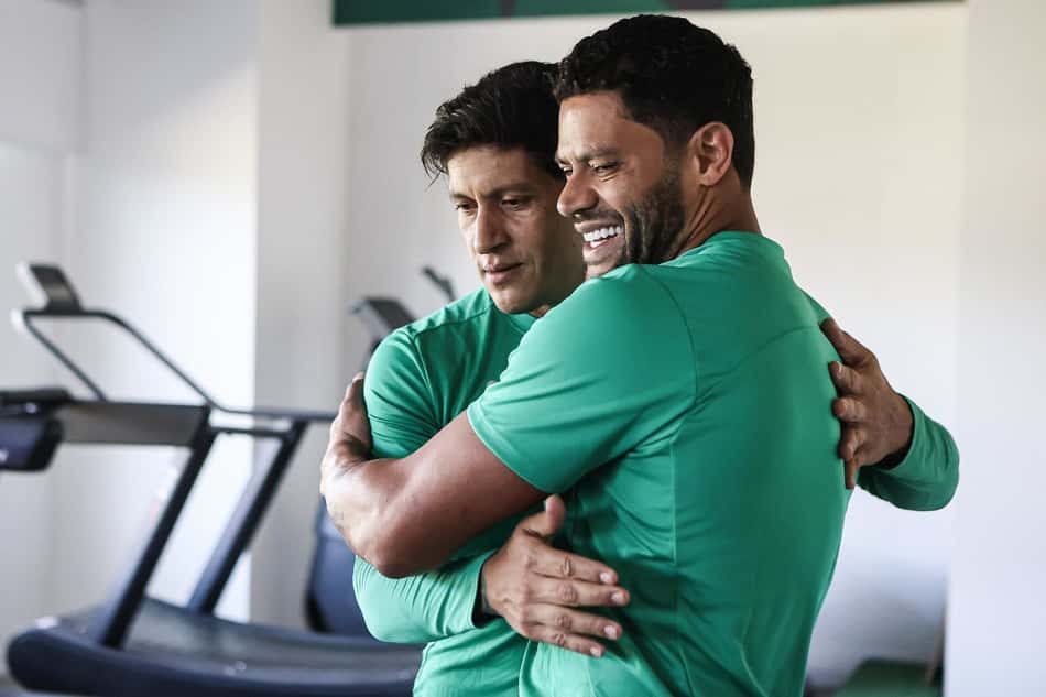 Hulk e Cano no CT do Fluminense (Foto: Lucas Merçon/ Fluminense FC)