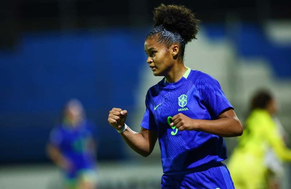 Nicolly marcou o segundo gol do Brasil Créditos: Staff Images/CBF