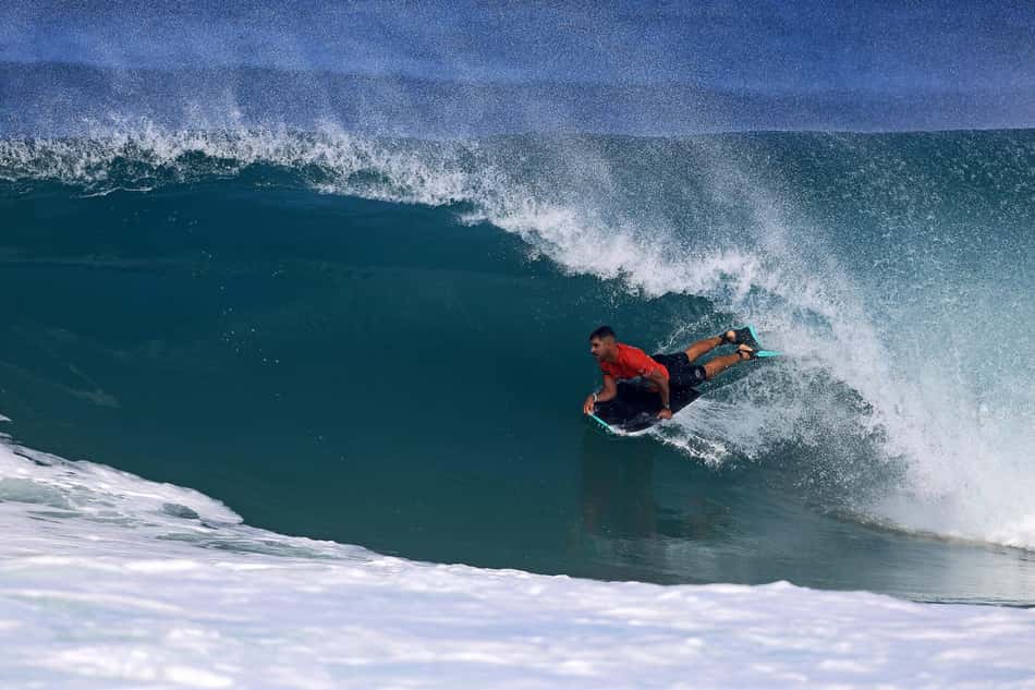Disputa de bodysurf terá caráter internacional no Itacoatiara Pro 2026 (Foto: Divulgação)