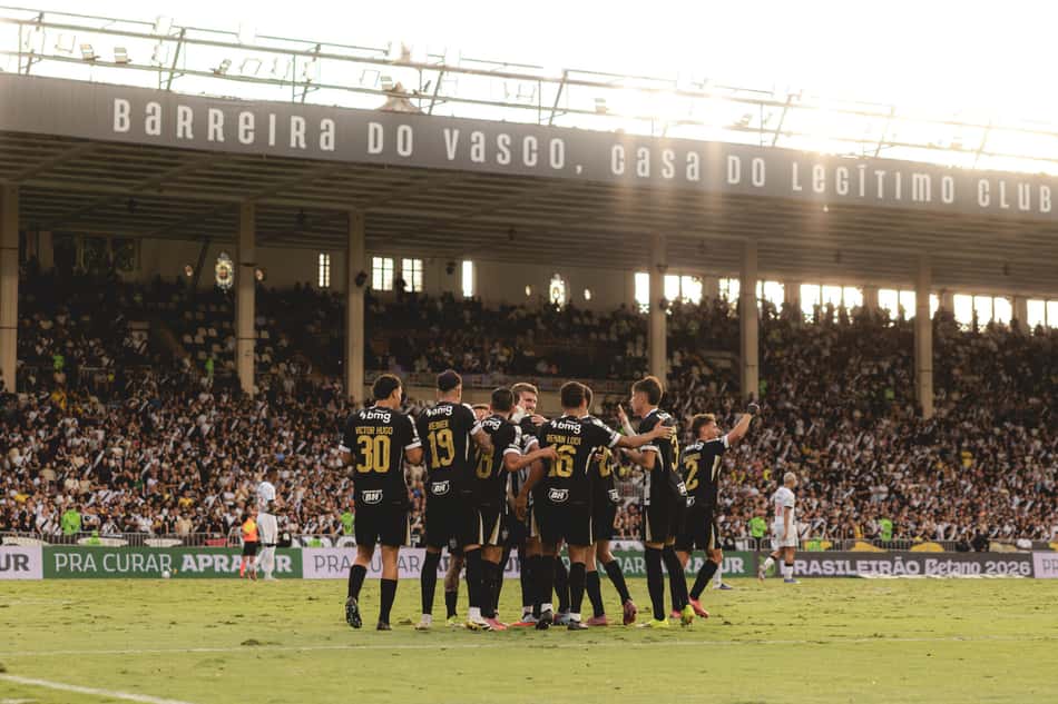 Jogadores do Atlético comemoram gol contra o Vasco (Foto: Pedro Souza / Atlético)