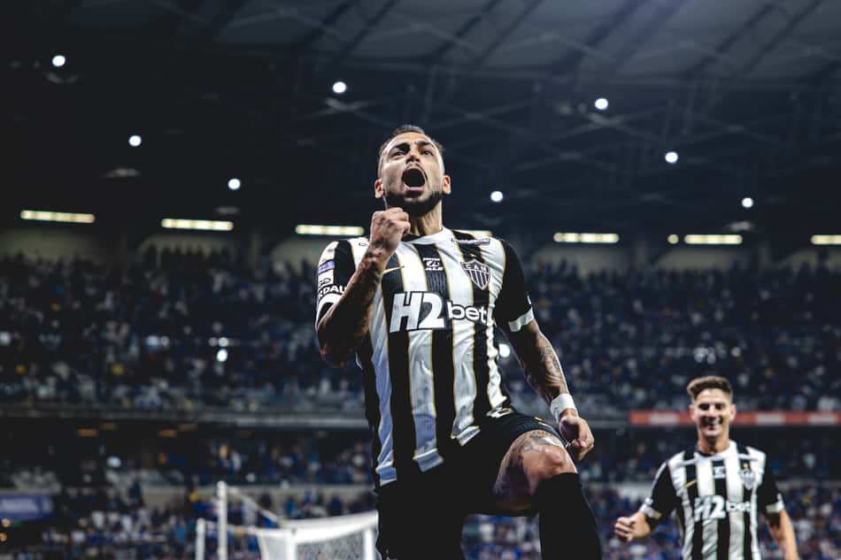 Maycon comemora gol contra o Cruzeiro (Foto: Pedro Souza / Atlético)