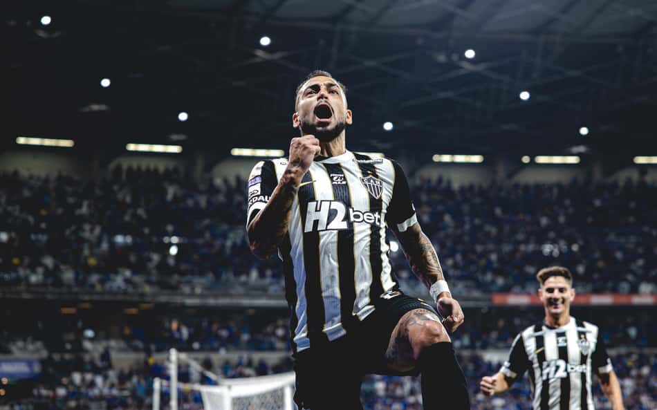 Maycon comemora gol contra o Cruzeiro (Foto: Pedro Souza / Atlético)