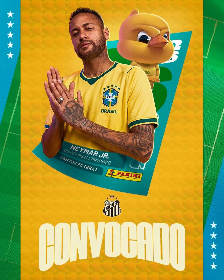 Santos celebra convocação de Neymar Jr. para a Copa do Mundo. (Foto: Divulgação/ Santos FC)