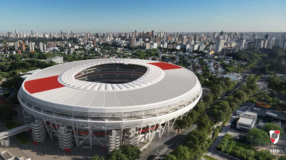 Projeção do River Plate para o novo Monumental de Núnez, em Buenos Aires