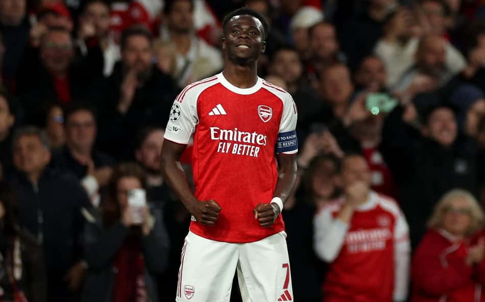 Saka dá pista sobre o adversário preferido na final da Champions: 'Vocês sabem'