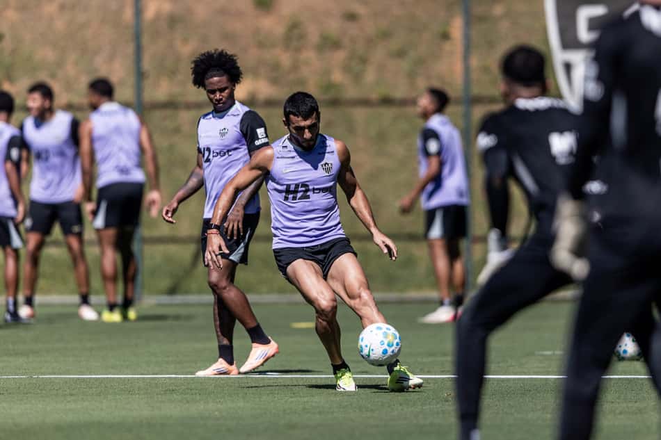 Treinamento preparação contra o Botafogo (Foto: Pedro Souza / Atlético)