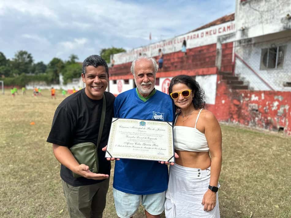 Afonsinho, ex-Botafogo, foi homenageado pela Câmara do Rio (Foto: Divulgação/Ana Beatriz Mazza)