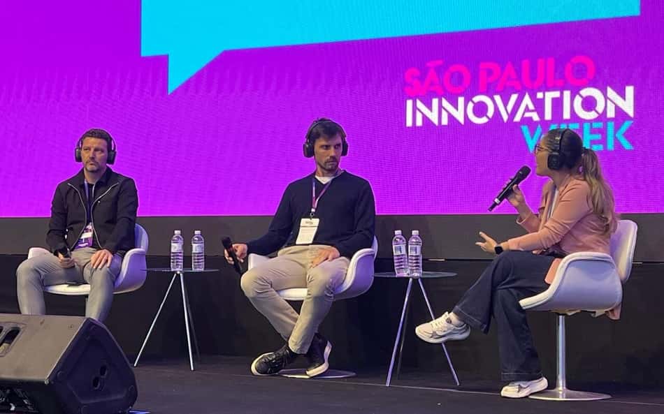 Elano e Paulo André durante o São Paulo Innovation Week