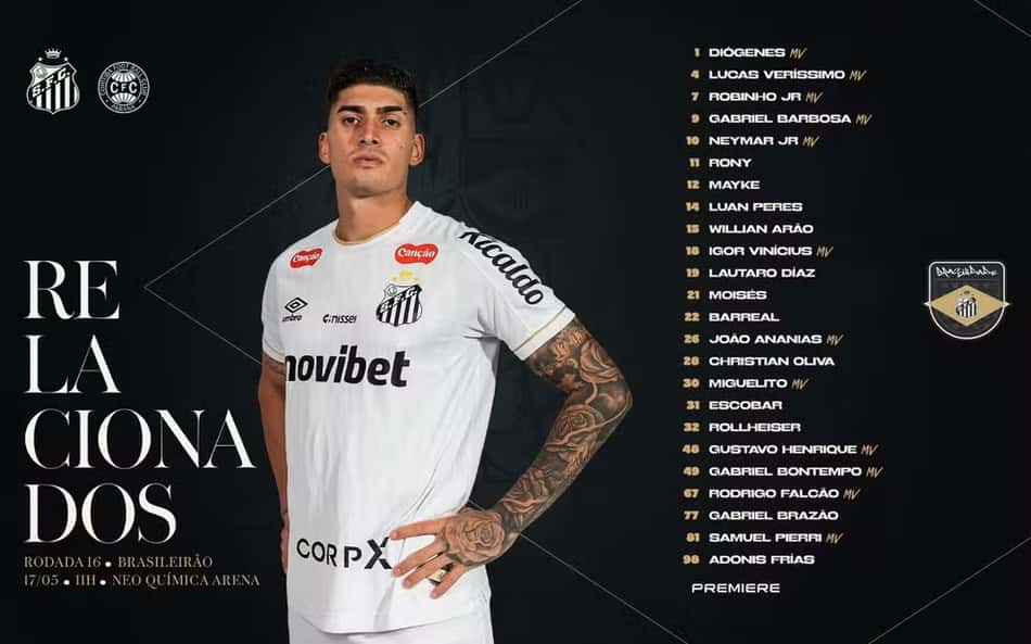 Relacionados Santos x Coritiba (Foto: Divulgação/Santos)