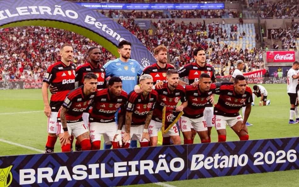 Jogadores do Flamengo no Maracanã (Foto: Gilvan de Souza/Flamengo)