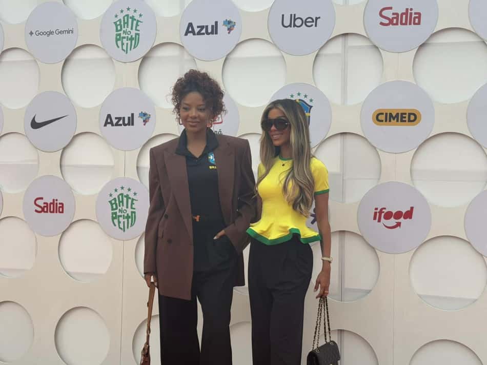 Ludmilla e Brunna no tapete vermelho do Museu do Amanhã, antes da convocação (Foto: Fernanda Gondim/ Lance!)