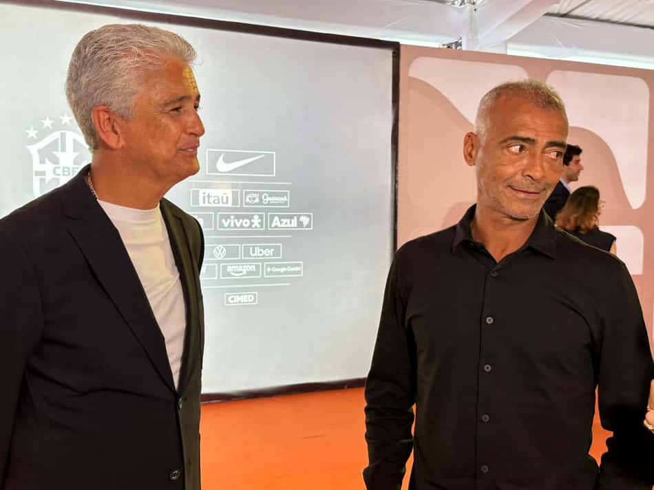 Bebeto e Romário no Museu do Amanhã (Foto: Fernanda Gondim/ Lance!)