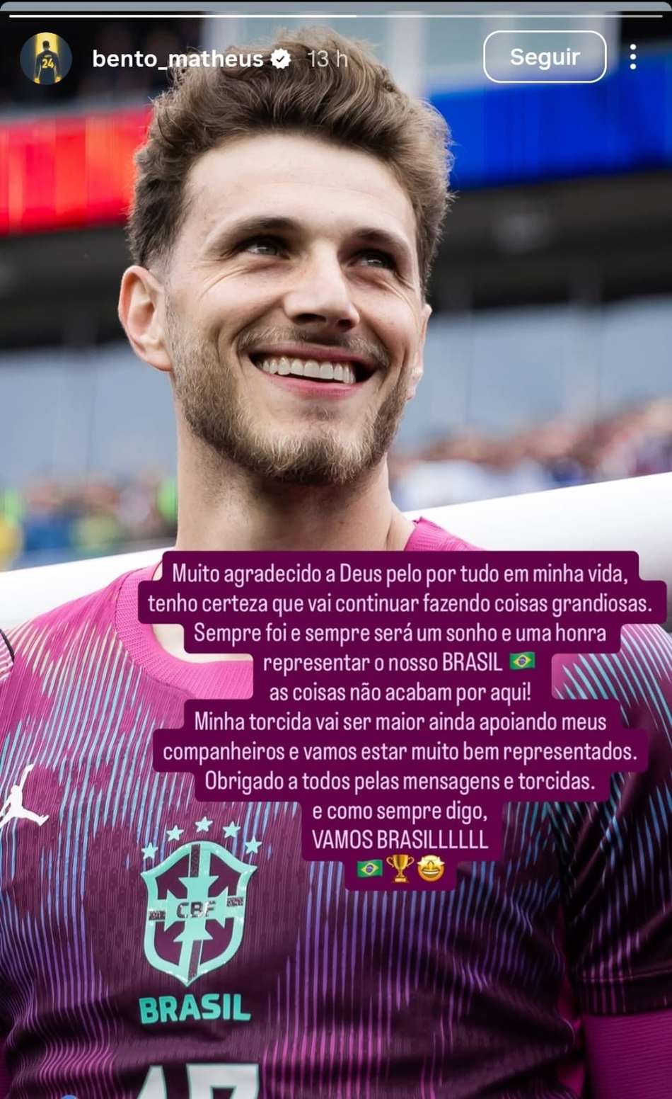 Goleiro Bento ficou fora da convocação para Copa do Mundo