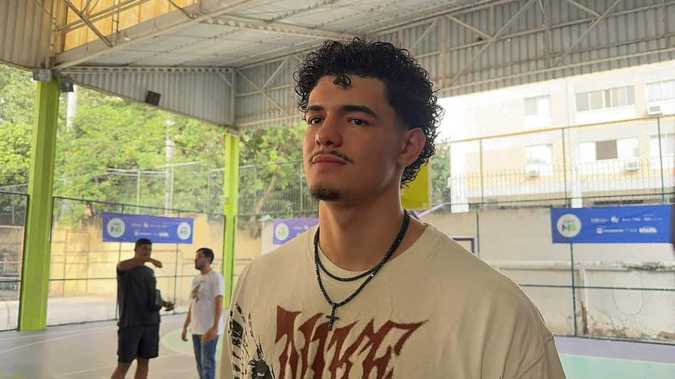 Gui Santos em entrevista ao Lance! (Foto: Lance!/ Joanna Colaço)