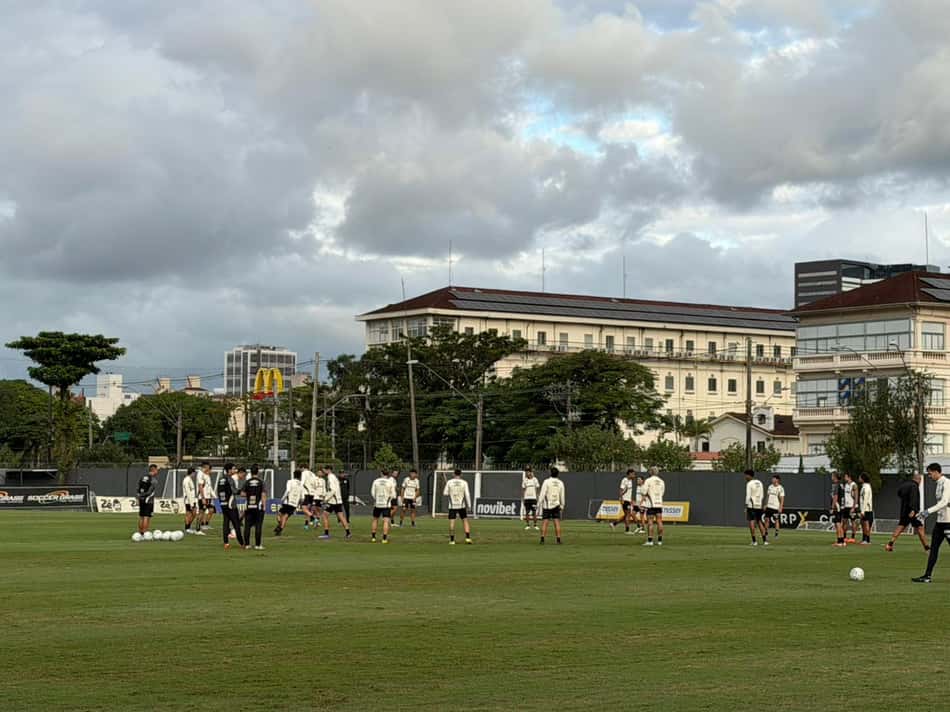 Treino do Santos no CT Rei Pelé. (Foto: Juliana Yamaoka/ Lance!)