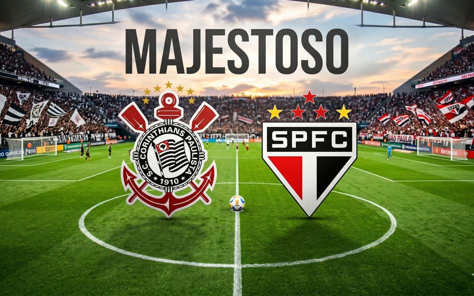 Corinthians x São Paulo, um dos maiores clássicos do Brasil (Foto: Arte Lance!/Gemini)