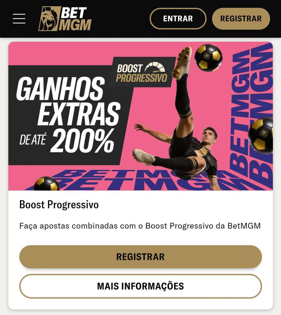 Captura de tela do bônus da BetMGM Múltipla Aumentada.