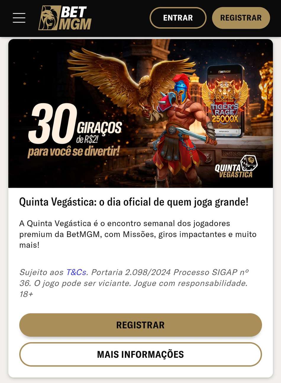 Captura de tela do bônus da BetMGM Quinta Vegastica.