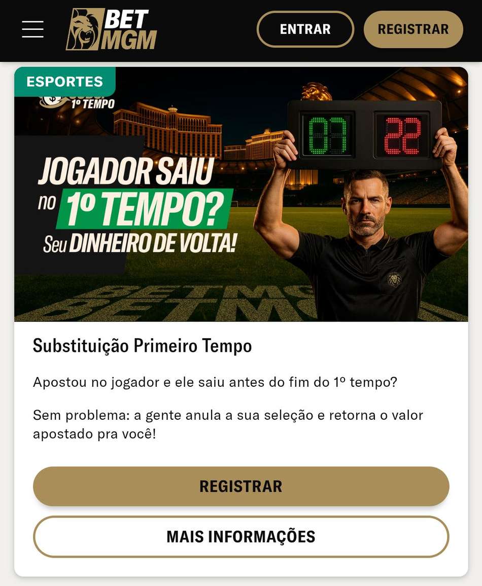 Captura de tela do bônus da BetMGM Substituição de Ouro.