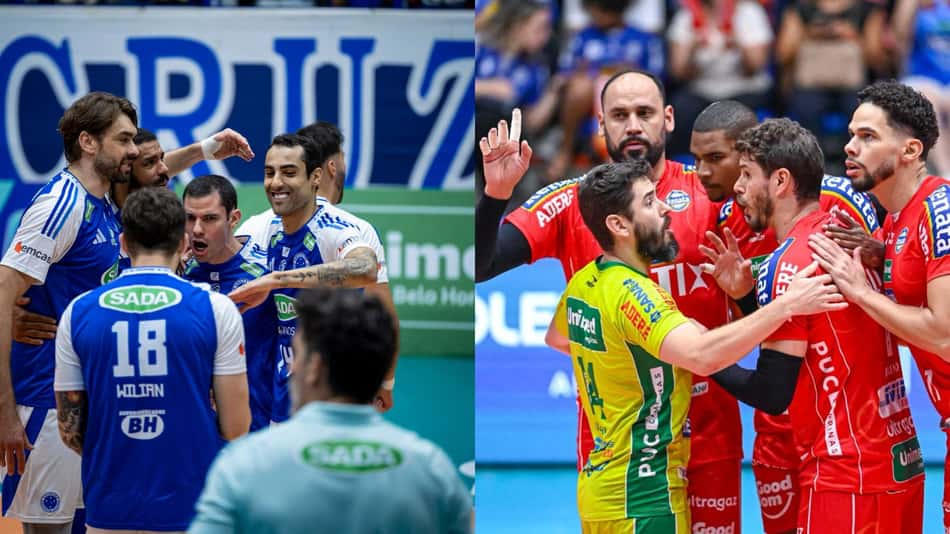 Campinas e Cruzeiro são os finalistas da Superliga Masculina 2025/26 (Fotos: Agência i7/Sada Cruzeiro e Pedro Teixeira/Vôlei Renata)