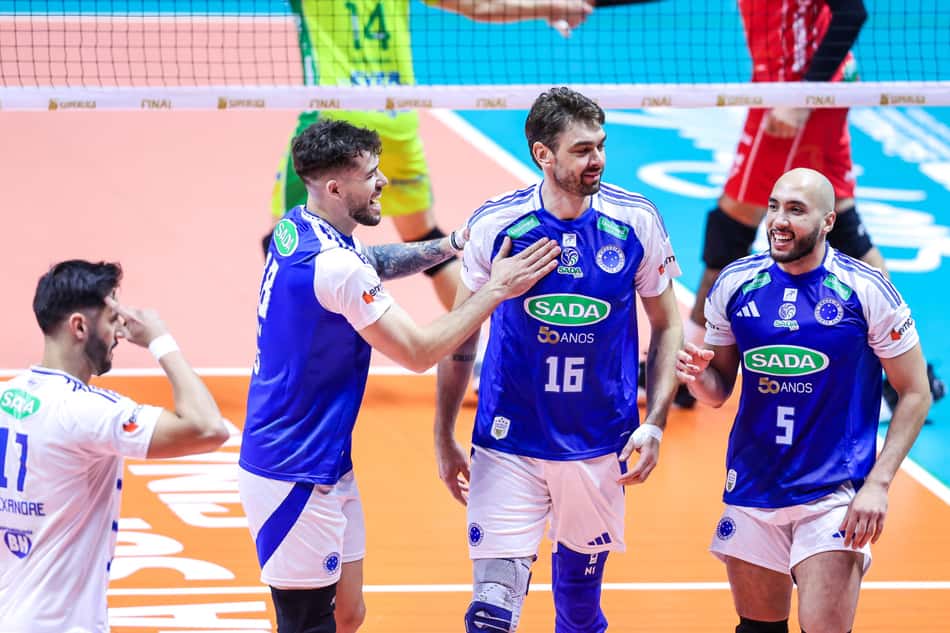 Cruzeiro na final da Superliga Masculina 2025/26 (Foto: Divulgação/ CBV)