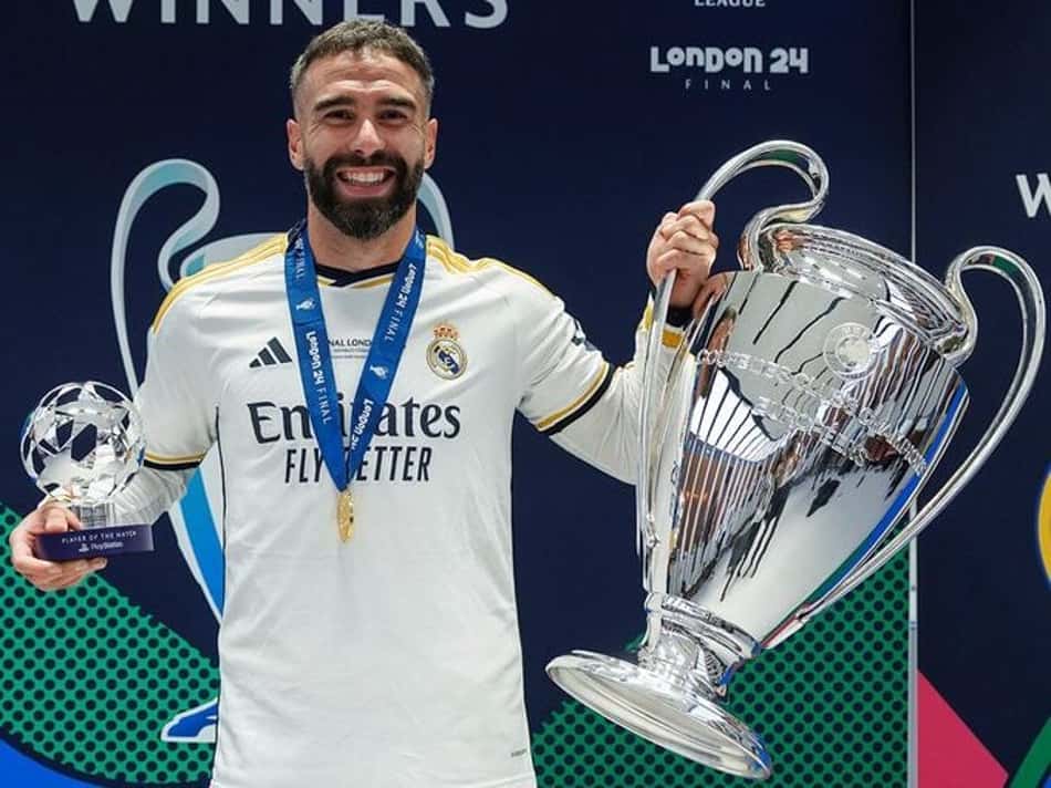 Dani Carvajal conquistou seis Champions Leagues pelo Real Madrid (Foto: Reprodução/@realmadrid)