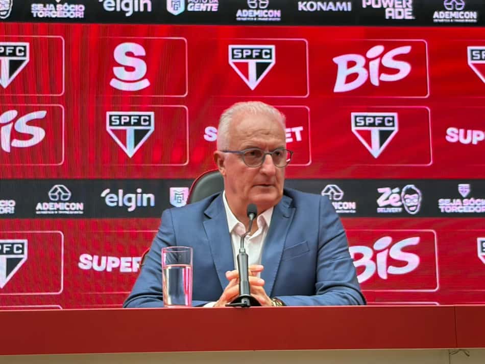 Dorival Júnior em entrevista coletiva pelo São Paulo (Foto: Izabella Giannola)