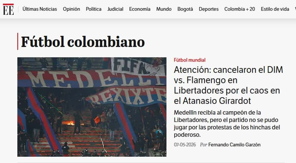Imprensa sul-americana repercute incidentes em Independiente Medellín x Flamengo