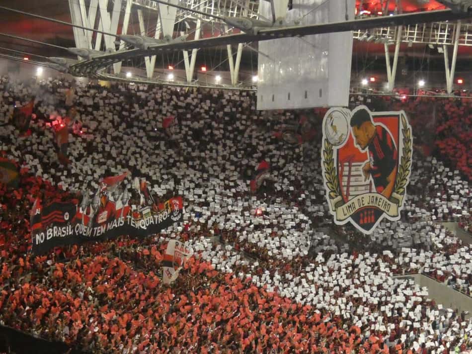 Mosaico com o gol do Danilo em Flamengo x Palmeiras na final da Libertadores (Foto: Lucas Bayer/Lance!)
