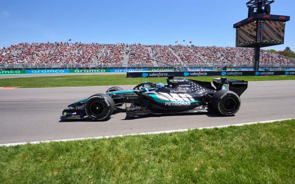 Mercedes revela causa do abandono de Russell no GP do Canadá de F1
