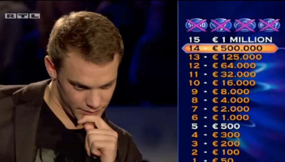 Manuel Neuer em sua participação no reality show alemão "Quem quer ser um milionário"