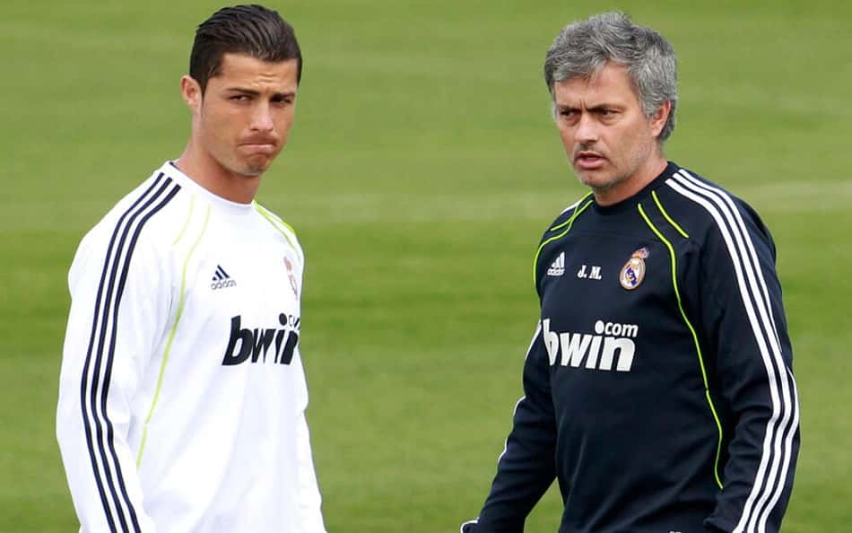 José Mourinho e Cristiano Ronaldo (Foto: Andrea Comas)