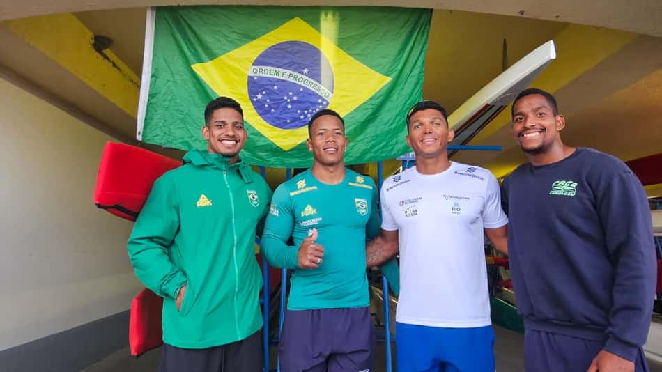 Brasileiros na etapa da Hungria da Copa do Mundo de canoagem (Foto: Divulgação/ CBCa)