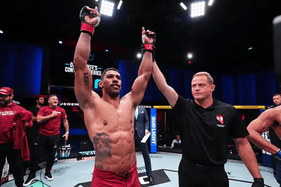 Luis Felipe Dias em vitória no Dana White's Contender Series, antes do UFC (Foto: Chris Unger/Zuffa LLC/UFC)