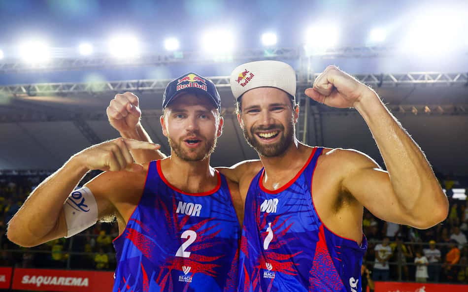 Christian Sorum e Anders Mol, os 'vikings do vôlei de praia' (Foto: Volleyball World)