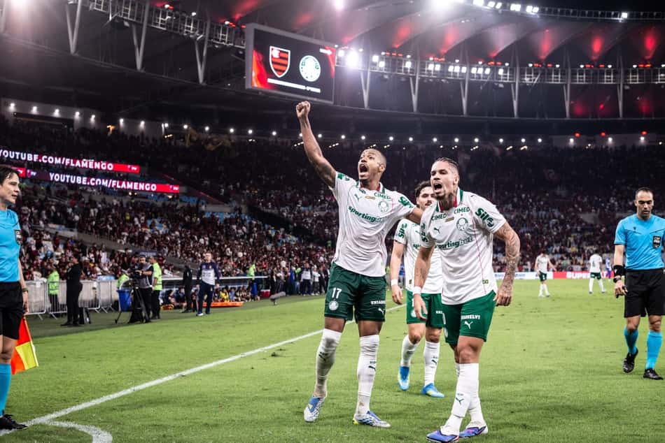 Jogadores do Palmeiras comemoram gol (Foto: Guilherme Veiga/PxImages/FolhaPress