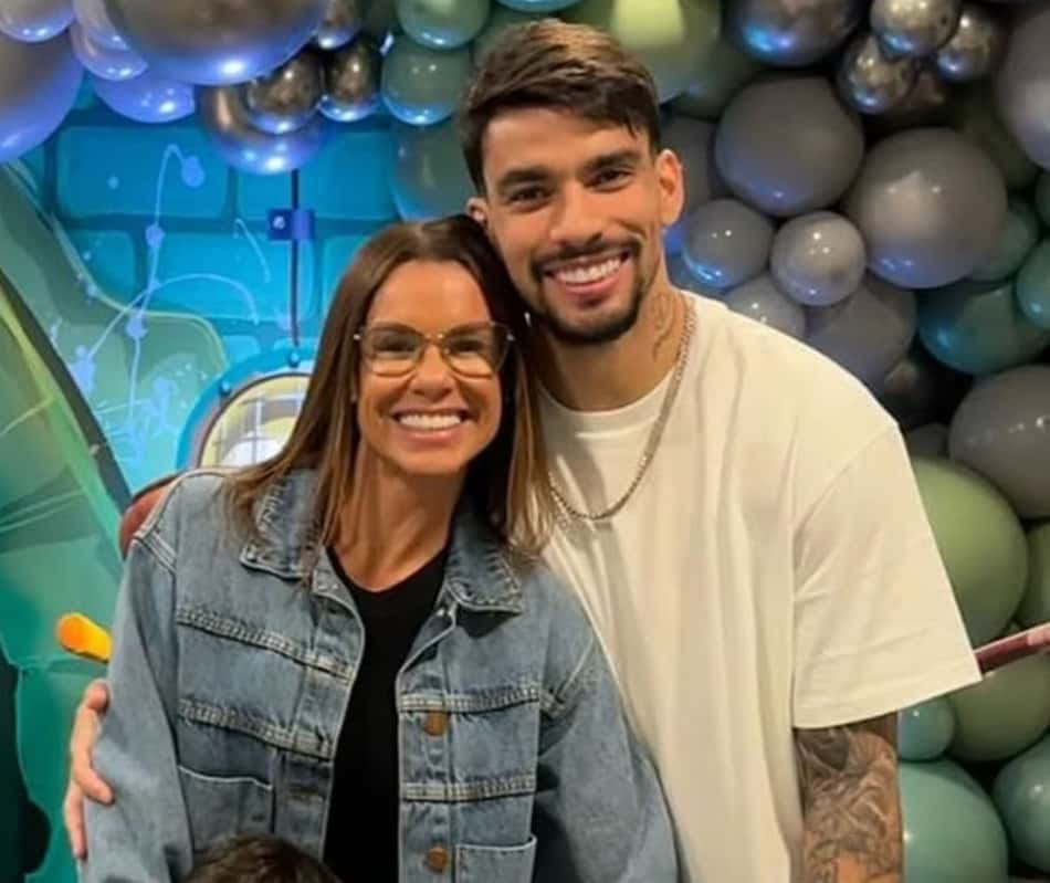 Cris Tollentino e Lucas Paquetá (Foto: Reprodução)