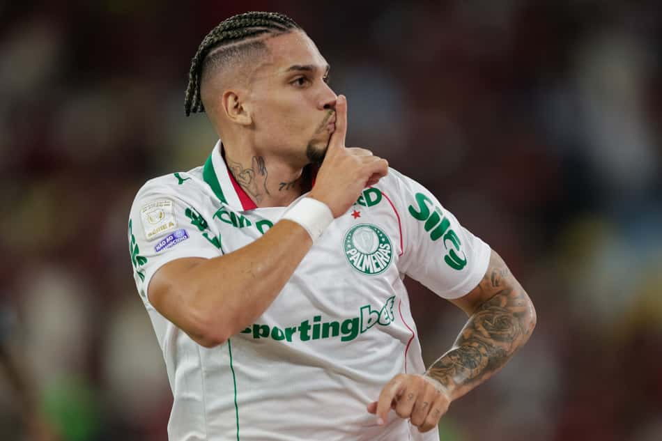 Paulinho comemora gol do Palmeiras sobre o Flamengo (Foto: Ruano Carneiro / Carneiro Images/Fotoarena/Folhapress)